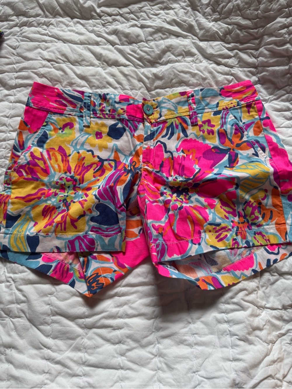 Lilly Pulitzer Floral Print Pink Multicolor Callahan Shorts
